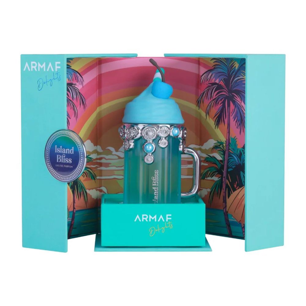 Armaf Delights Island Bliss Eau De Parfum 100ML for women perfume bottle with packaging box