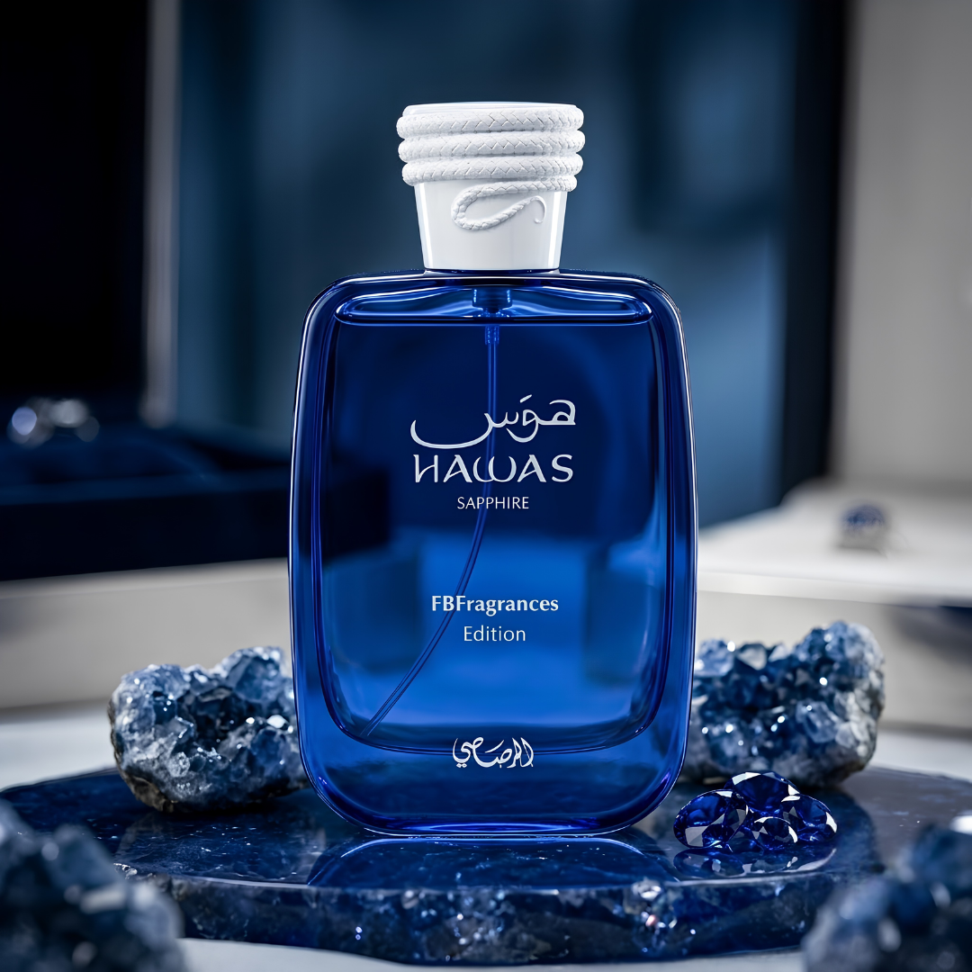 Rasasi Hawas Sapphire Eau De Parfum 100ML Unisex – Fruity Amber Musk Perfume