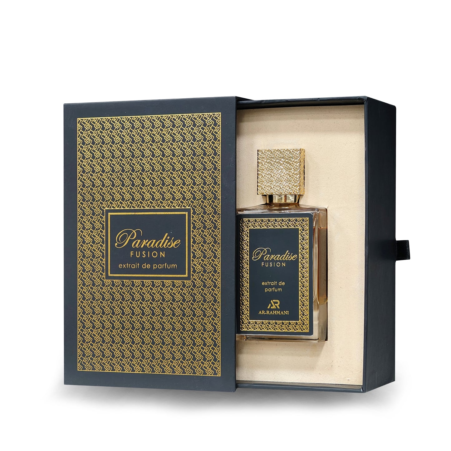 Paradise Fusion EDP 100ml by AR-RAHMANI - Exotic Leather Oud Fragrance box