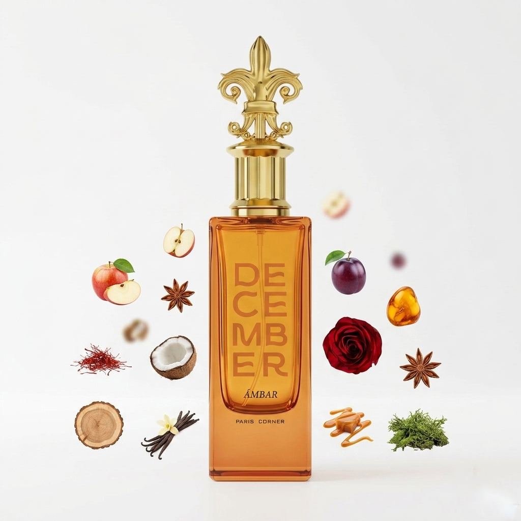 Paris Corner December Ambar Eau De Parfum 85ML unisex perfume with notes
