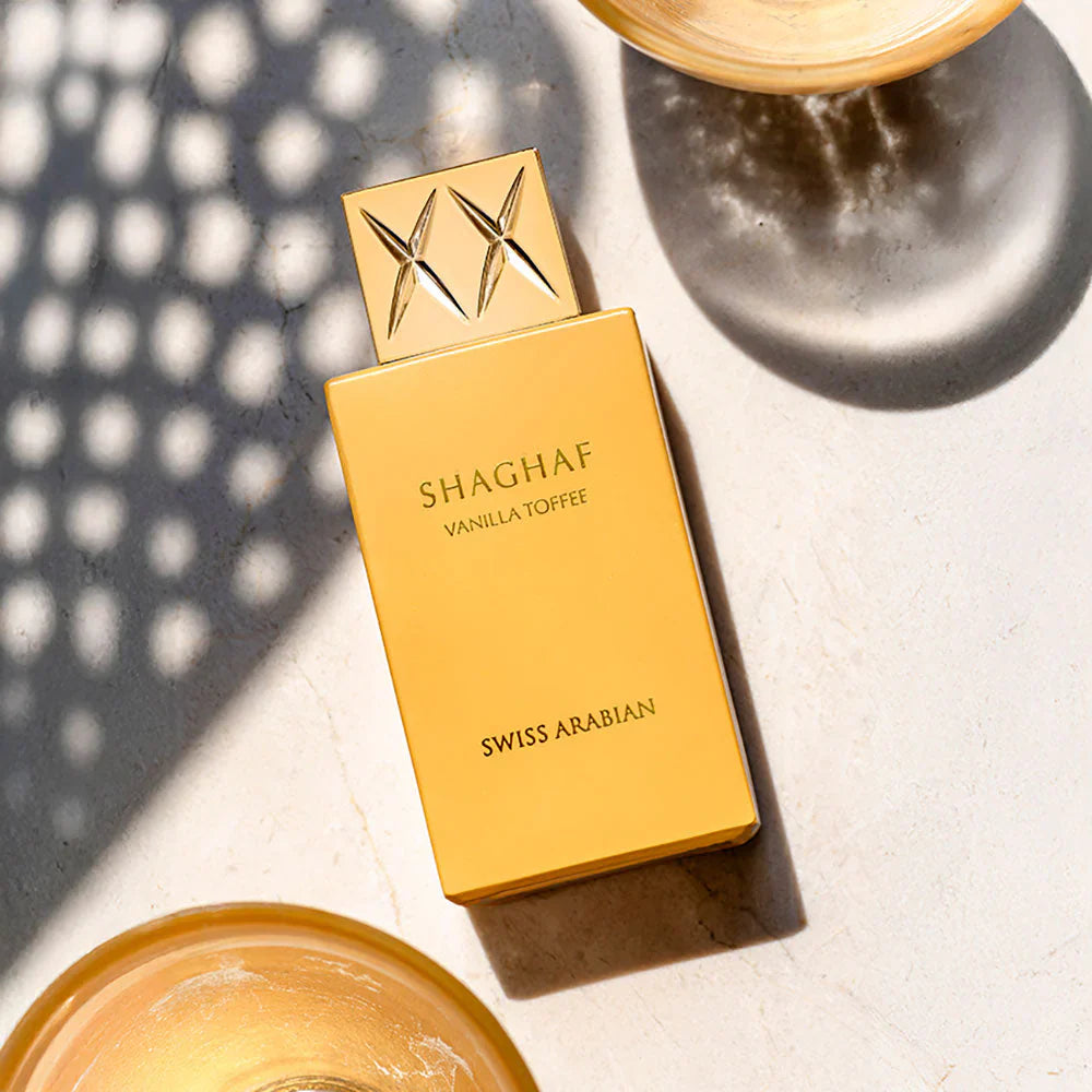 Shaghaf Vanilla Toffee EDP 75ml spray bottle by Swiss Arabian - Fragrance Secrets