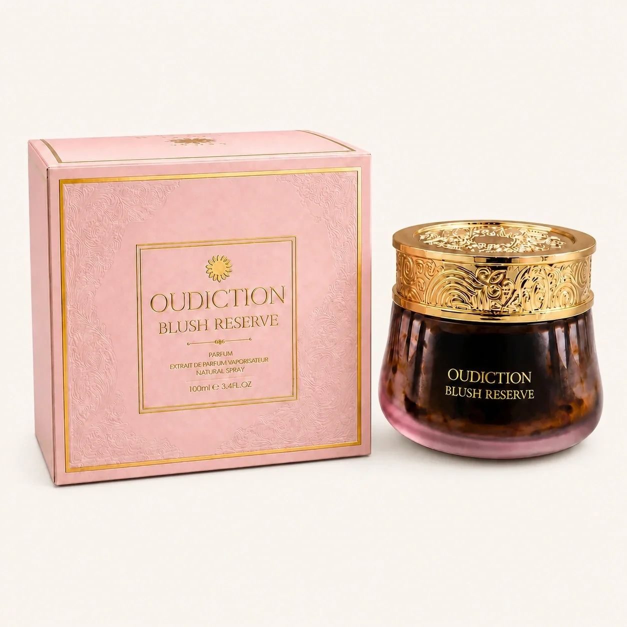 Al Anfar Oudiction Blush Reserve Oud Muattar 50g – Unisex Fruity Oud