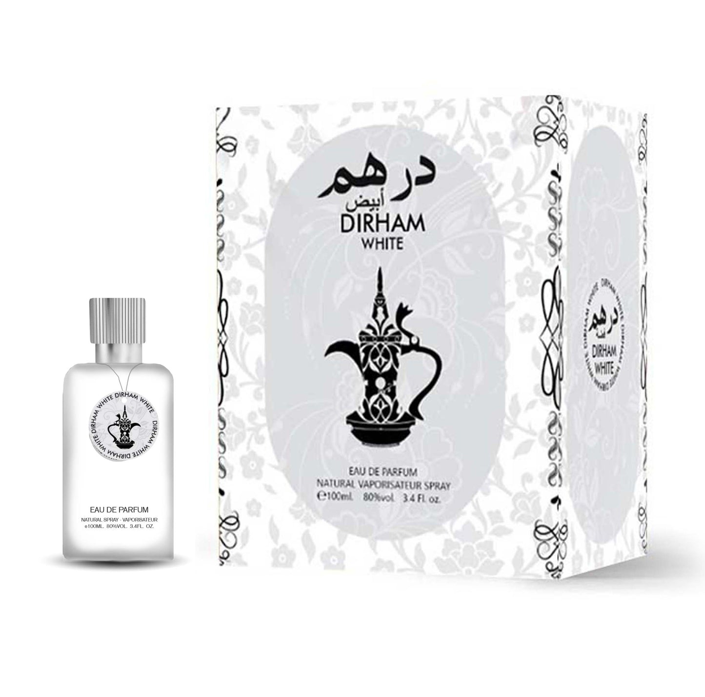 Dirham White EDP 100ml spray bottle by Farzanas Collection - Fragrance Secrets
