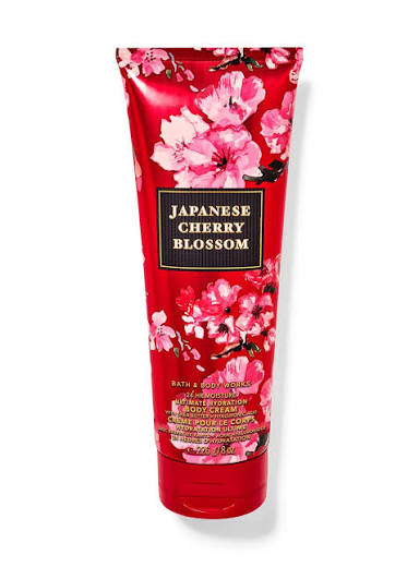 Bath & Body Works Japanese Cherry Blossom Body Cream 226G For Women – Floral Fruity Musk