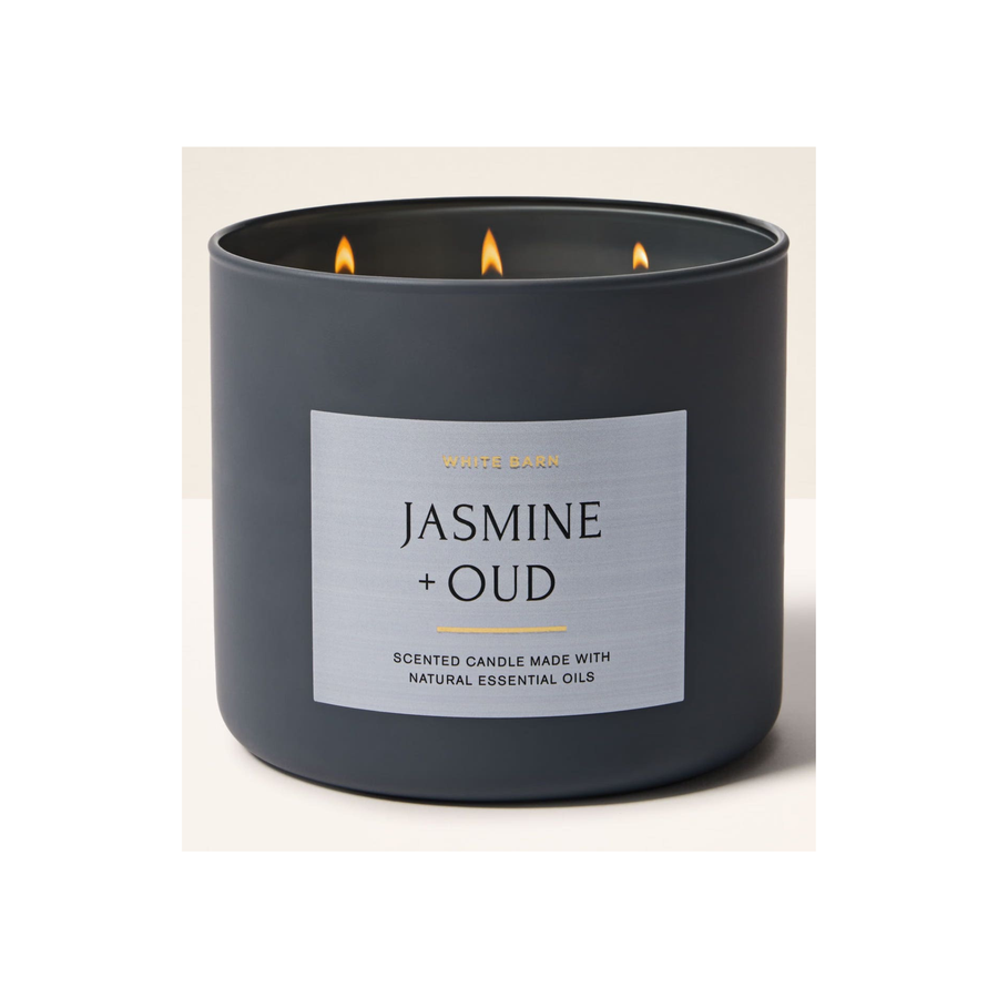 Bath & Body Works Jasmine & Oud Candle | Floral Oud Woody Candle