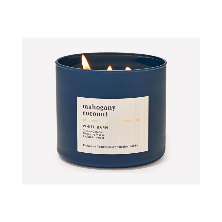 Bath & Body Works Mahogany Coconut Candle | Woody Coconut Aromatic Candle