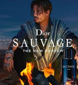 Sauvage EDP 100ml spray bottle by Dior - beside hollywood actor