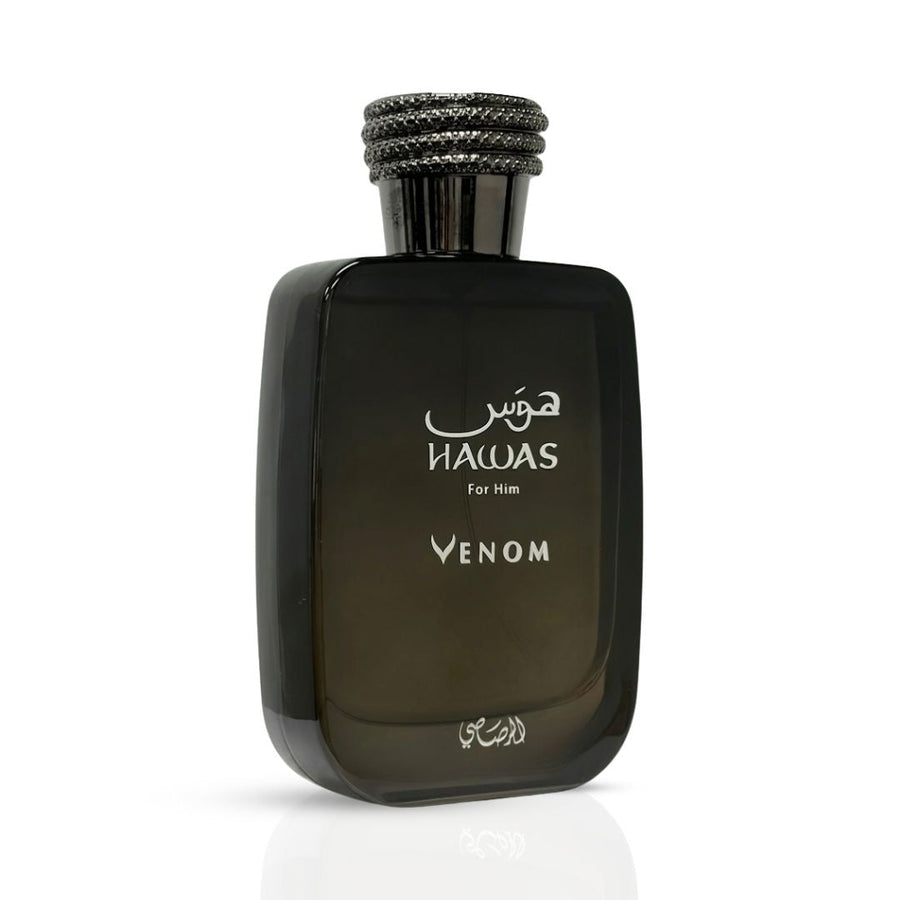Rasasi Hawas Venom Eau De Parfum 100ML for Men | Oriental Leather Vanilla Perfume