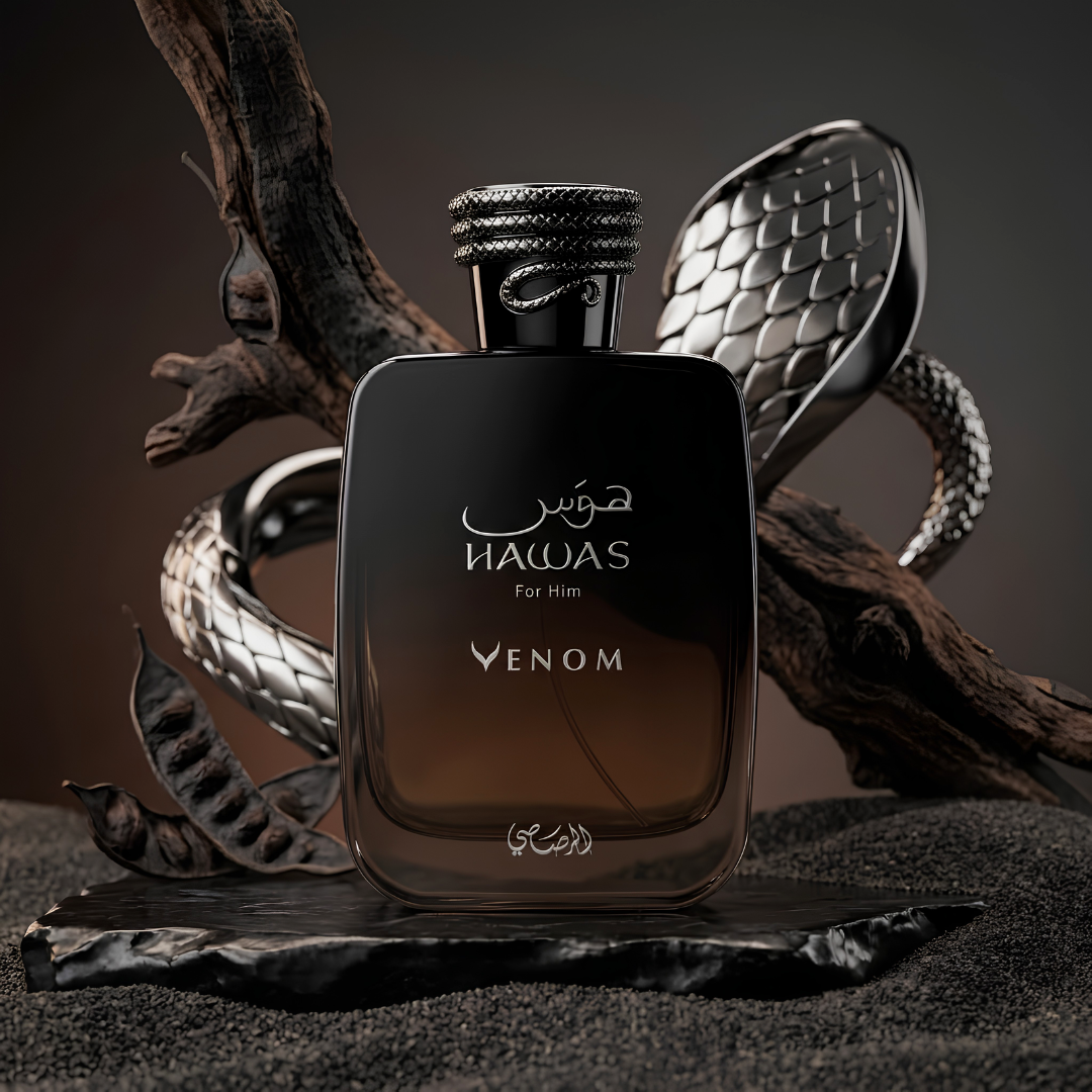 Rasasi Hawas Venom Eau De Parfum 100ML For Men – Oriental Leather Vanilla Perfume