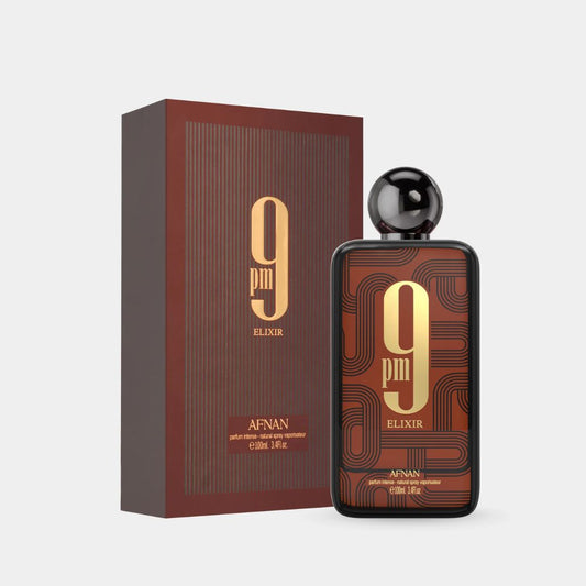 Afnan 9PM Elixir Parfum Intense Unisex Natural Spray 100ml Perfume Bottle