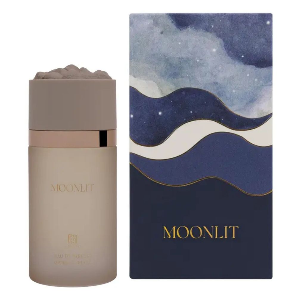 Ahmed Al Maghribi Moonlit Eau De Parfum 100ML perfume bottle with packaging box