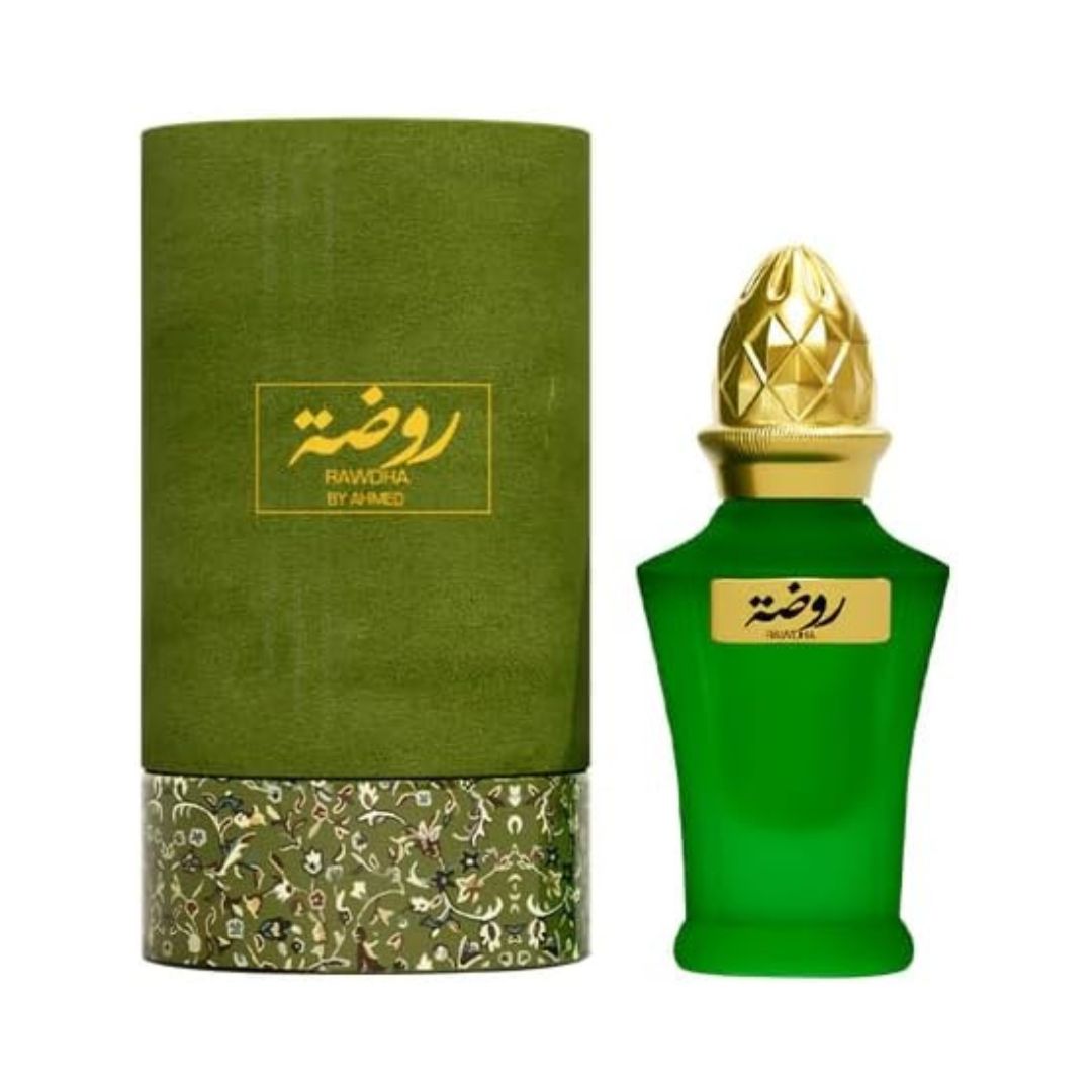 Ahmed Al Maghribi Rawdha Attar Oil 10ML concentrated perfume oil bottle with original packaging box