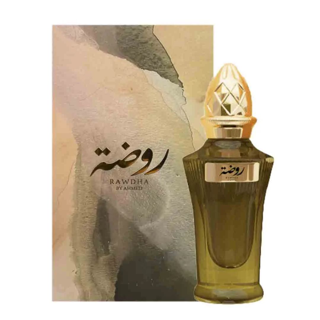 Ahmed Al Maghribi Rawdha Eau De Parfum 50ML perfume bottle with original packaging box