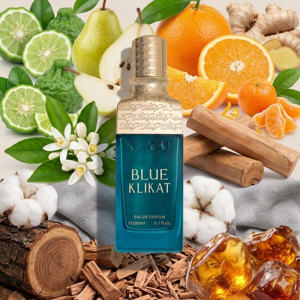 Alezz Oud Klikat Blue EDP 200ML for Women and Men – Citrus Aromatic Fresh Perfume