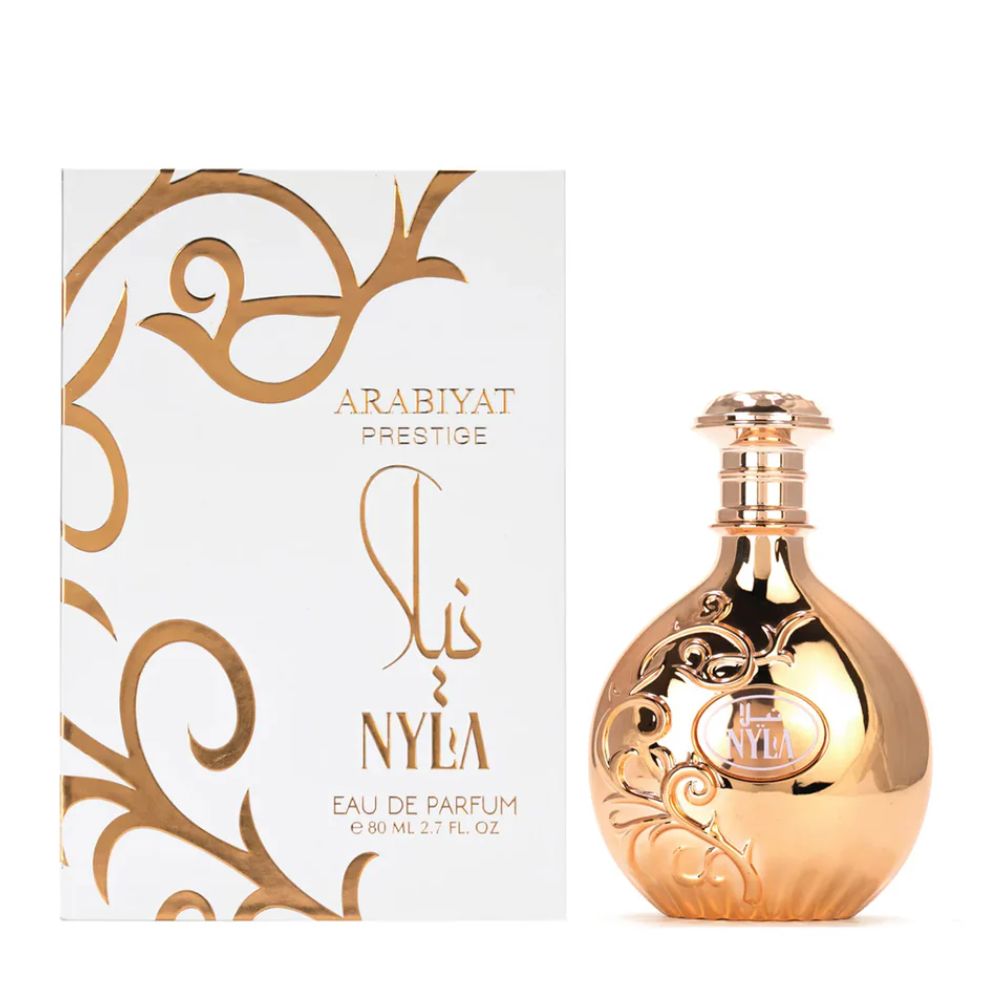 Arabiyat Prestige Nyla EDP 80ML unisex perfume bottle with packaging box