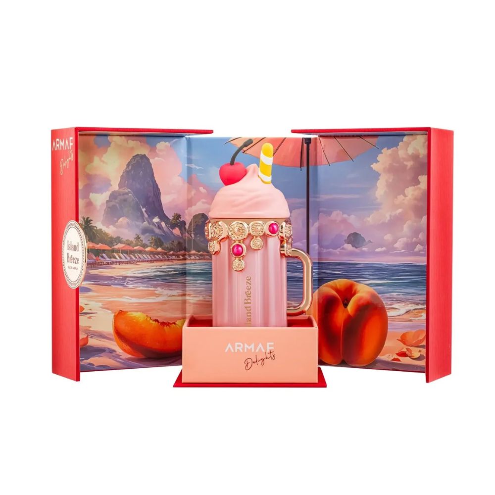 Armaf Delights Island Breeze Eau De Parfum 100ML unisex perfume bottle with packaging box