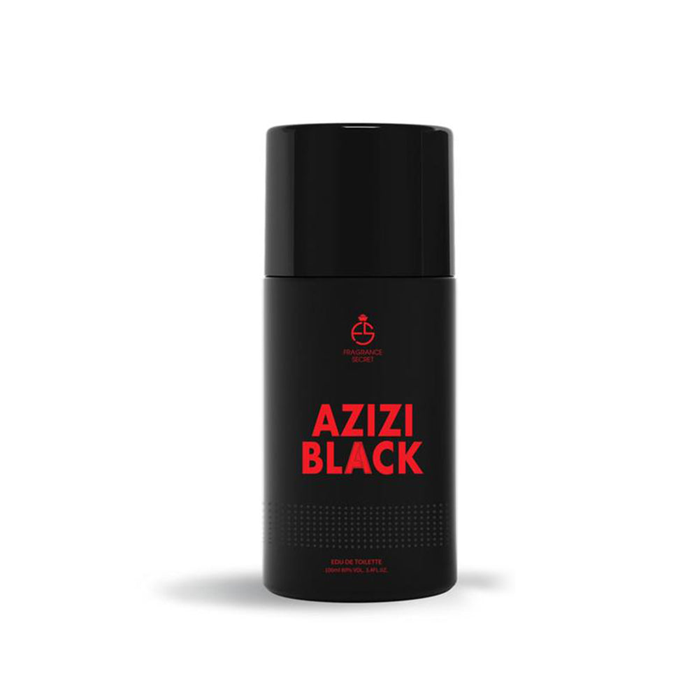 Azizi Black EDP 100ml spray bottle by Fragrance Secrets  

