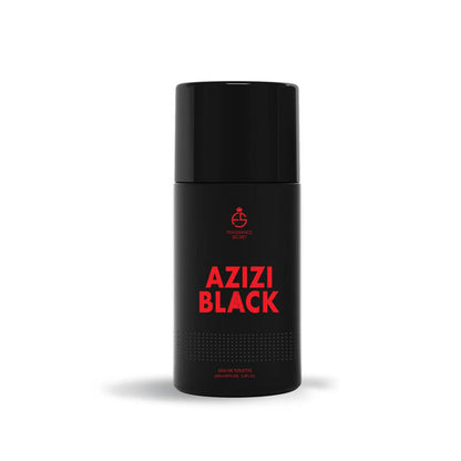 Azizi Black EDP 100ml spray bottle by Fragrance Secrets  

