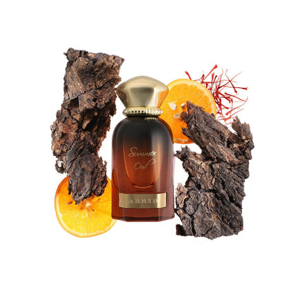 Fragrance notes and scent pyramid for Summer Oud by Ahmed Al Maghribi.