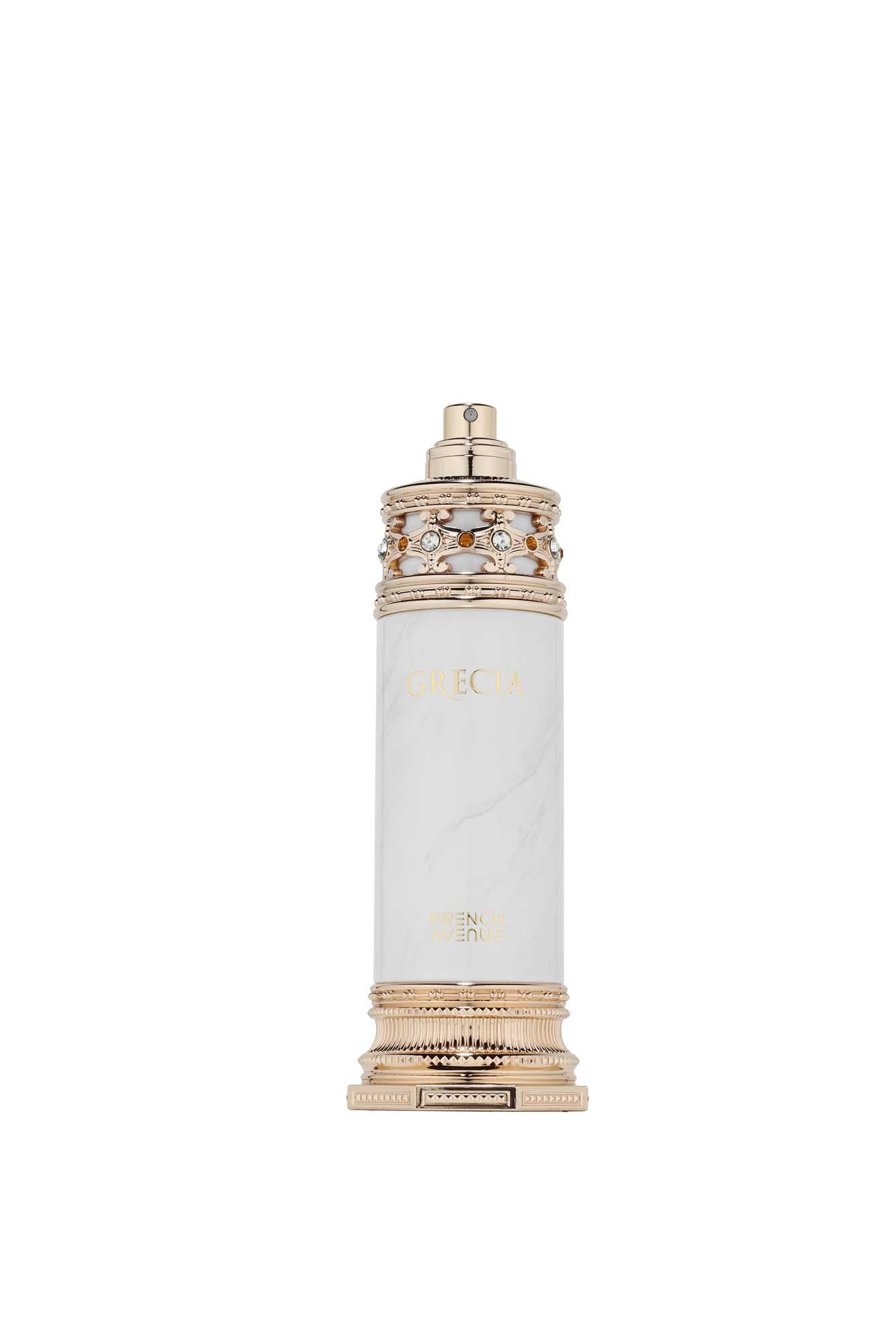 French Avenue Grecia White Eau De Parfum 100ML for Women perfume bottle cap opened