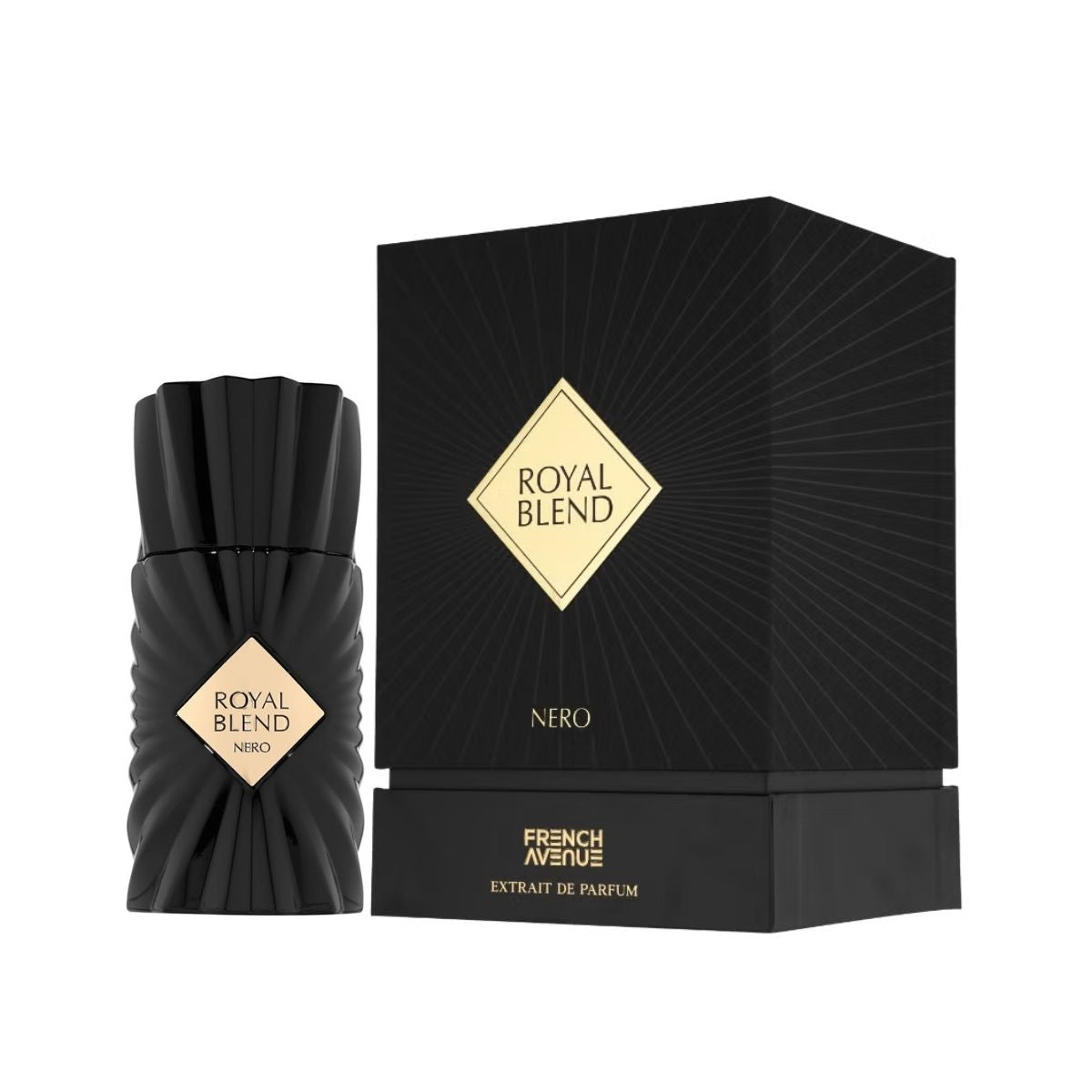 French Avenue Royal Blend Nero Extrait De Parfum 100ML for Women and Men perfume bottle with original packaging box