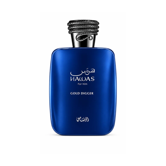 Rasasi Hawas Gold Digger Eau De Parfum 100ML For Men – Fresh Spicy Vanilla Woody Perfume