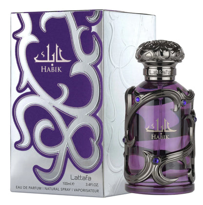 Lattafa Habik Eau De Parfum 100ML for Men – Aromatic Woody Amber Perfume