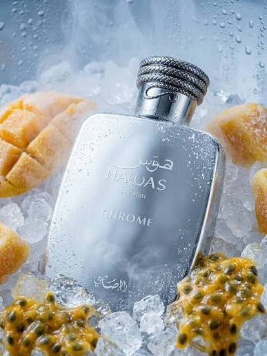 Rasasi Hawas Chrome Eau De Parfum 100ML for Men – Fruity Amber Musk Perfume