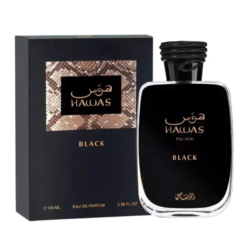 Hawas Black for Him EDP 100ml spray bottle by Rasasi - Fragrance Secrets  

