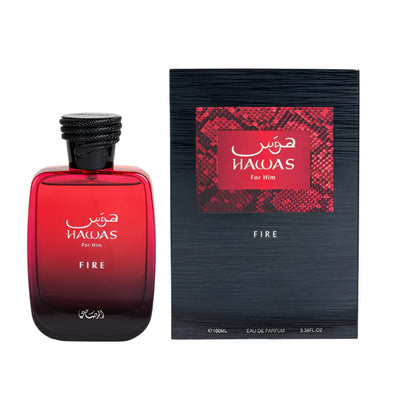 Hawas Fire EDP 100ml spray bottle by Rasasi - Fragrance Secrets  

