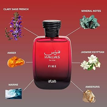 Hawas Fire EDP 100ml spray bottle by Rasasi - Fragrance Secrets  

