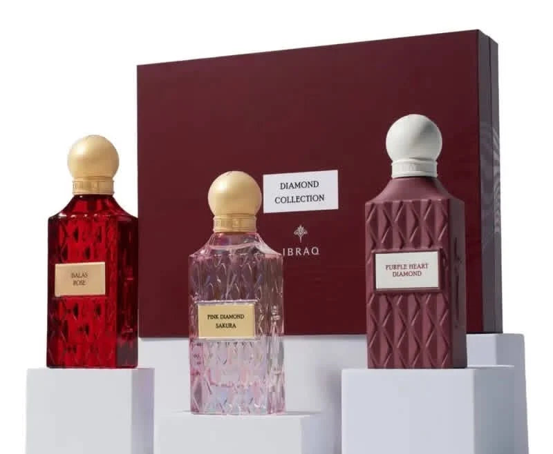 IBRAQ Maroon Diamond Collection Gift Set 3 Piece EDP - IBRAQ
