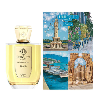 Izmir Extrait De Parfum by Unique'e Luxury long lasting unisex fragrance with box