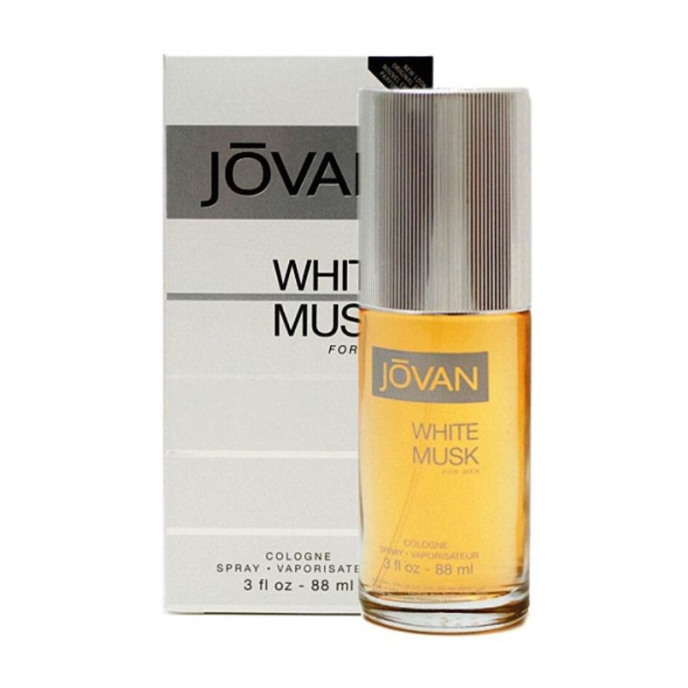 Jovan White Musk Eau De Cologne 88ML men fragrance bottle with packaging box