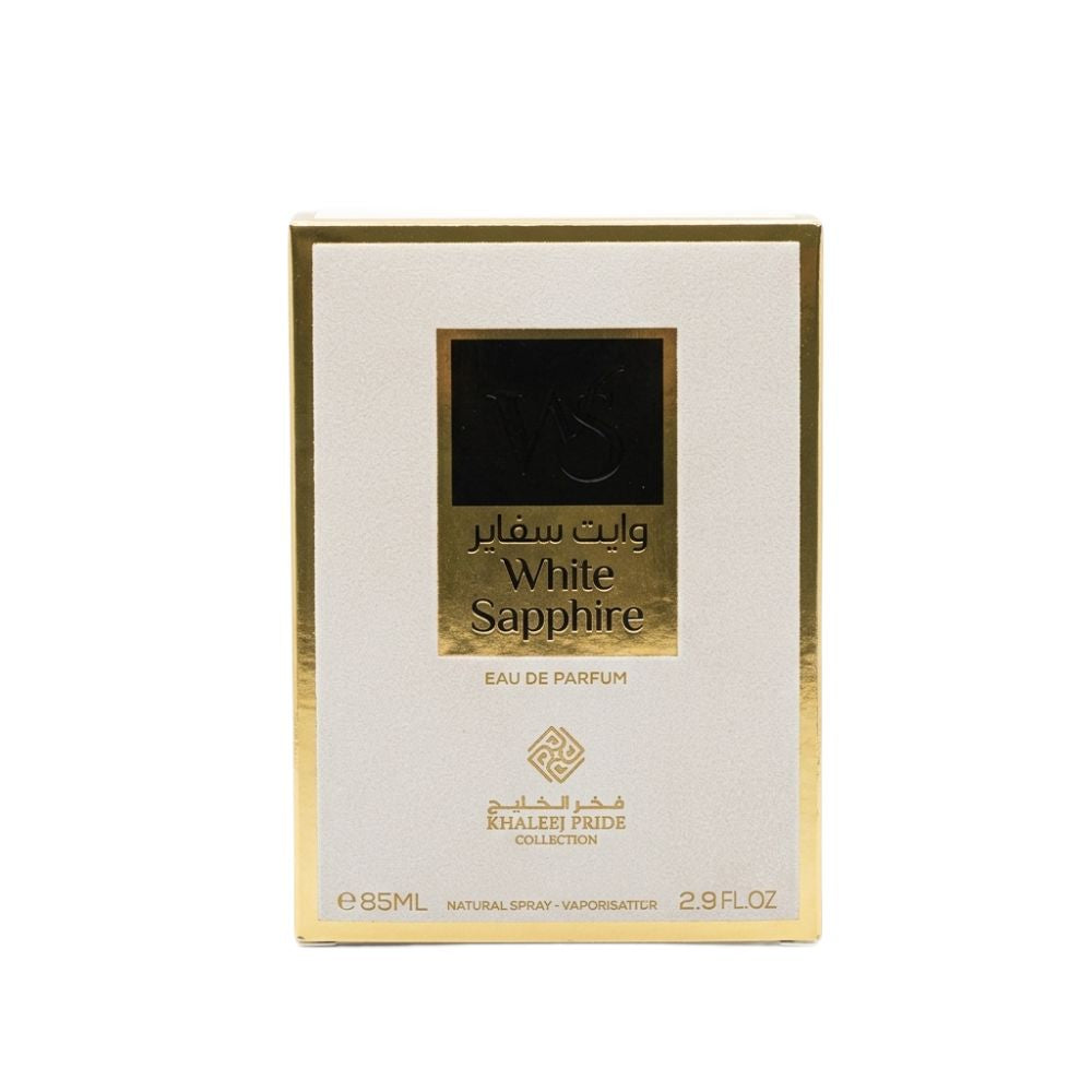 Khaleej Pride White Sapphire Eau De Parfum 85ML for Women and Men perfume original packaging box