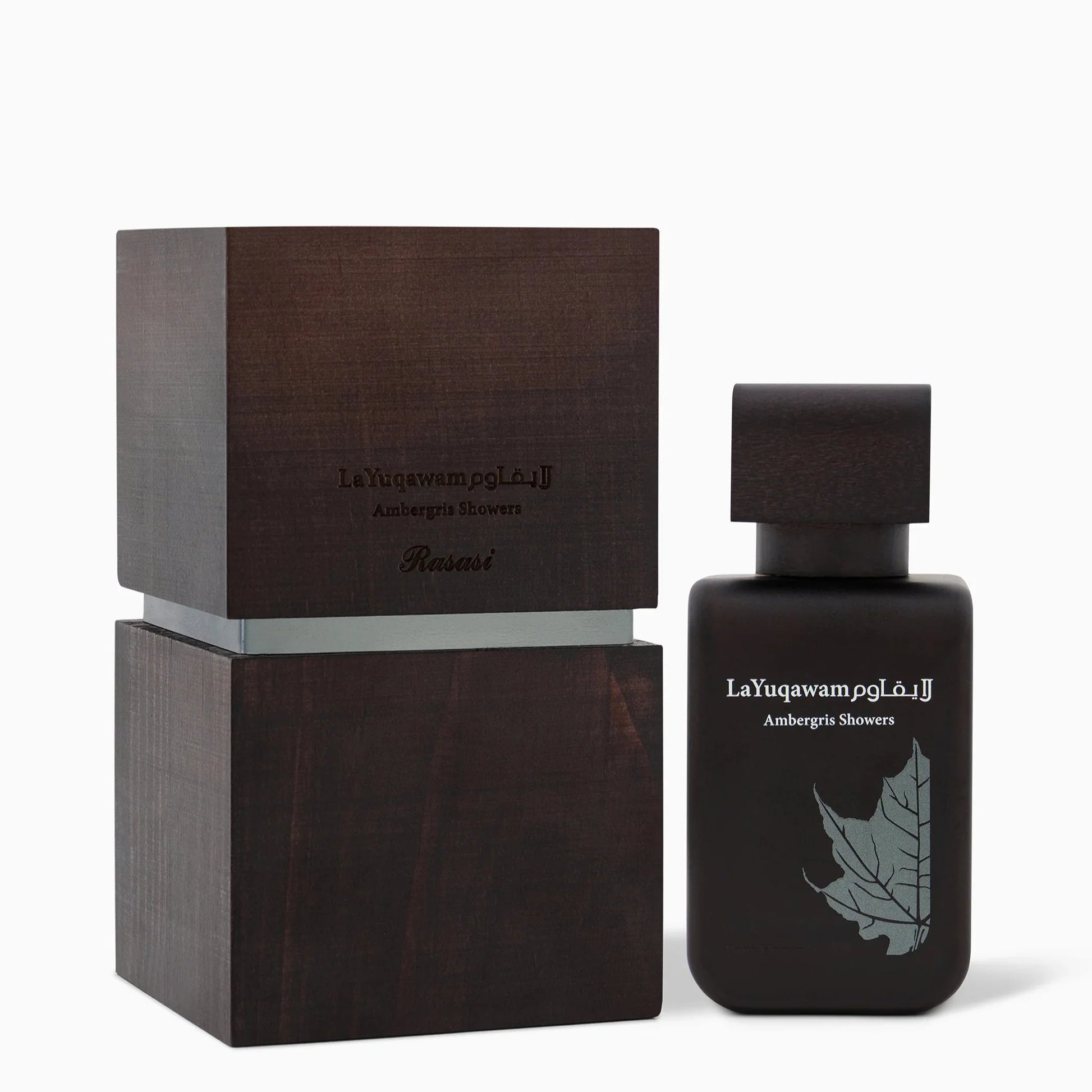 La Yuqawam Ambergris Showers EDP 75ml spray bottle by Rasasi - Fragrance Secrets  
