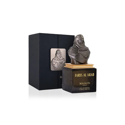 MAISON ASRAR Faris Al Arab Eau De Parfum 100ML for Men perfume bottle with original packaging box