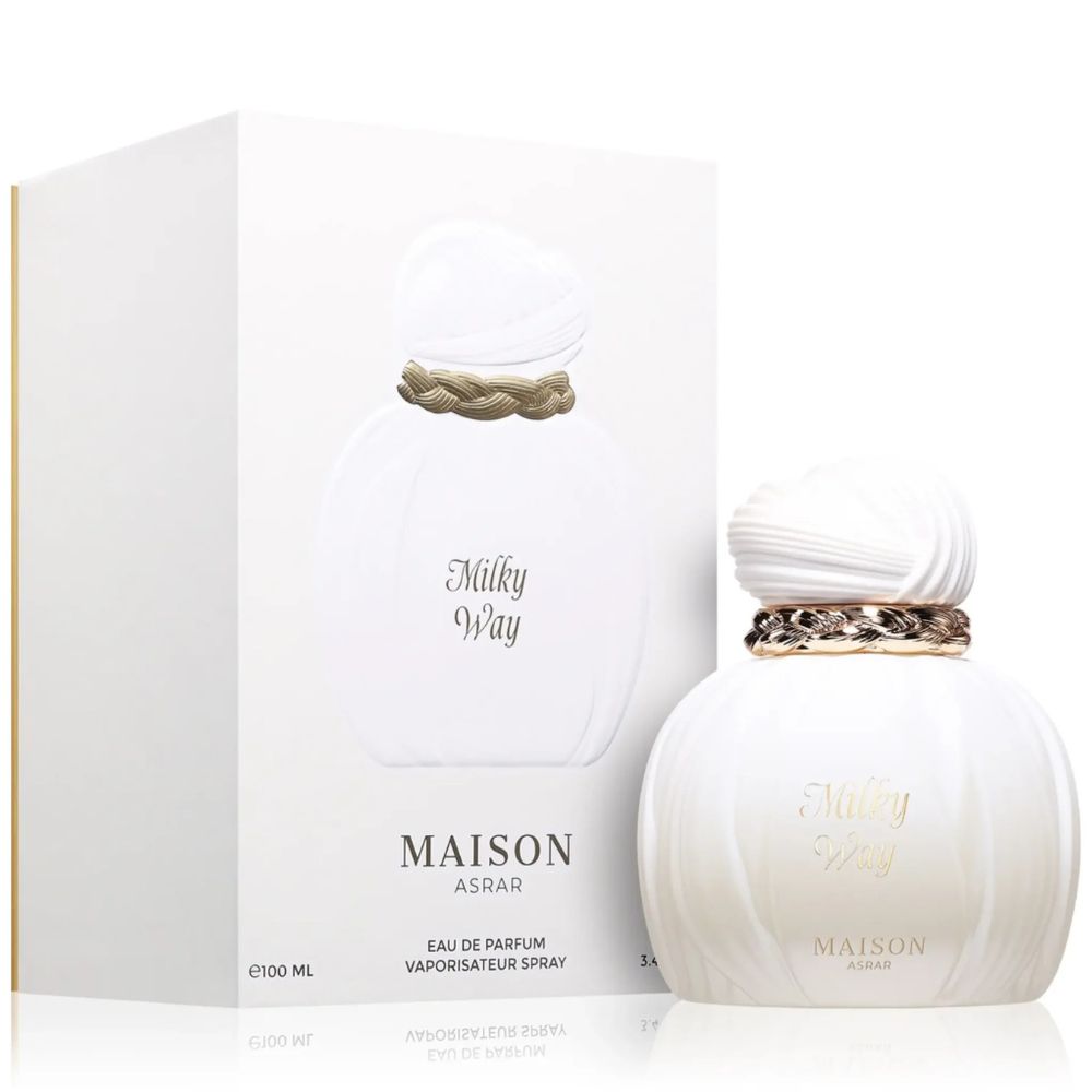 Maison Asrar Milky Way Eau De Parfum 100ML unisex perfume bottle with packaging box