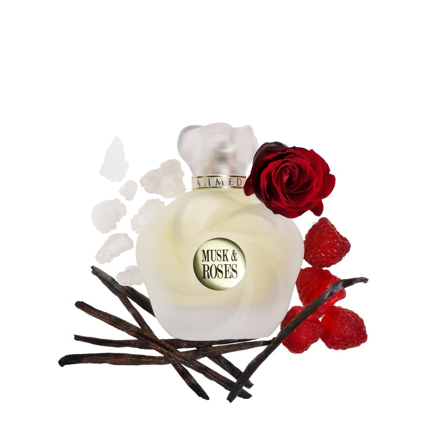 Musk & Roses EDP 50ml spray bottle by Ahmed Al Maghribi - Fragrance Secrets  

