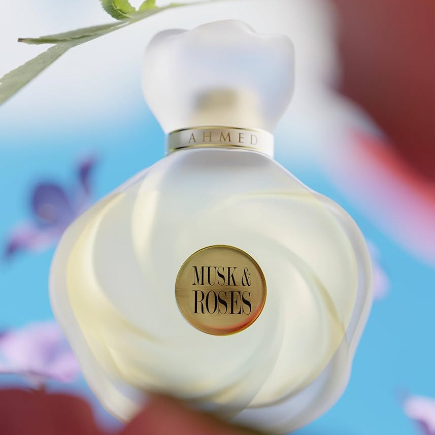 Musk & Roses EDP 50ml spray bottle by Ahmed Al Maghribi - Fragrance Secrets  


