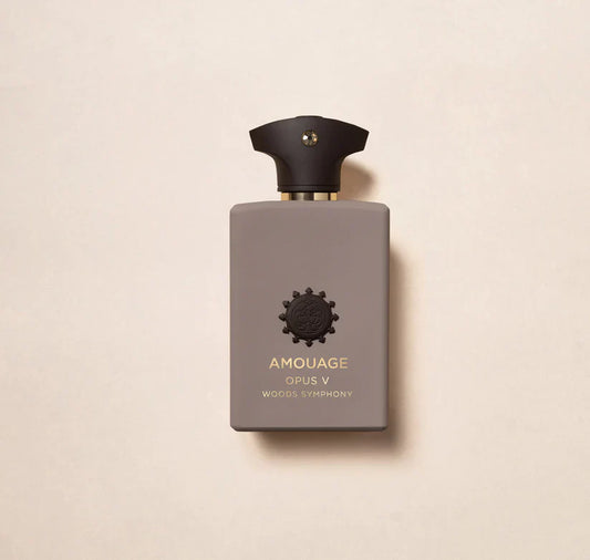 Opus V Woods Symphony EDP 100ml spray bottle by Amouage – floral woody perfume at Fragrance Secrets.  