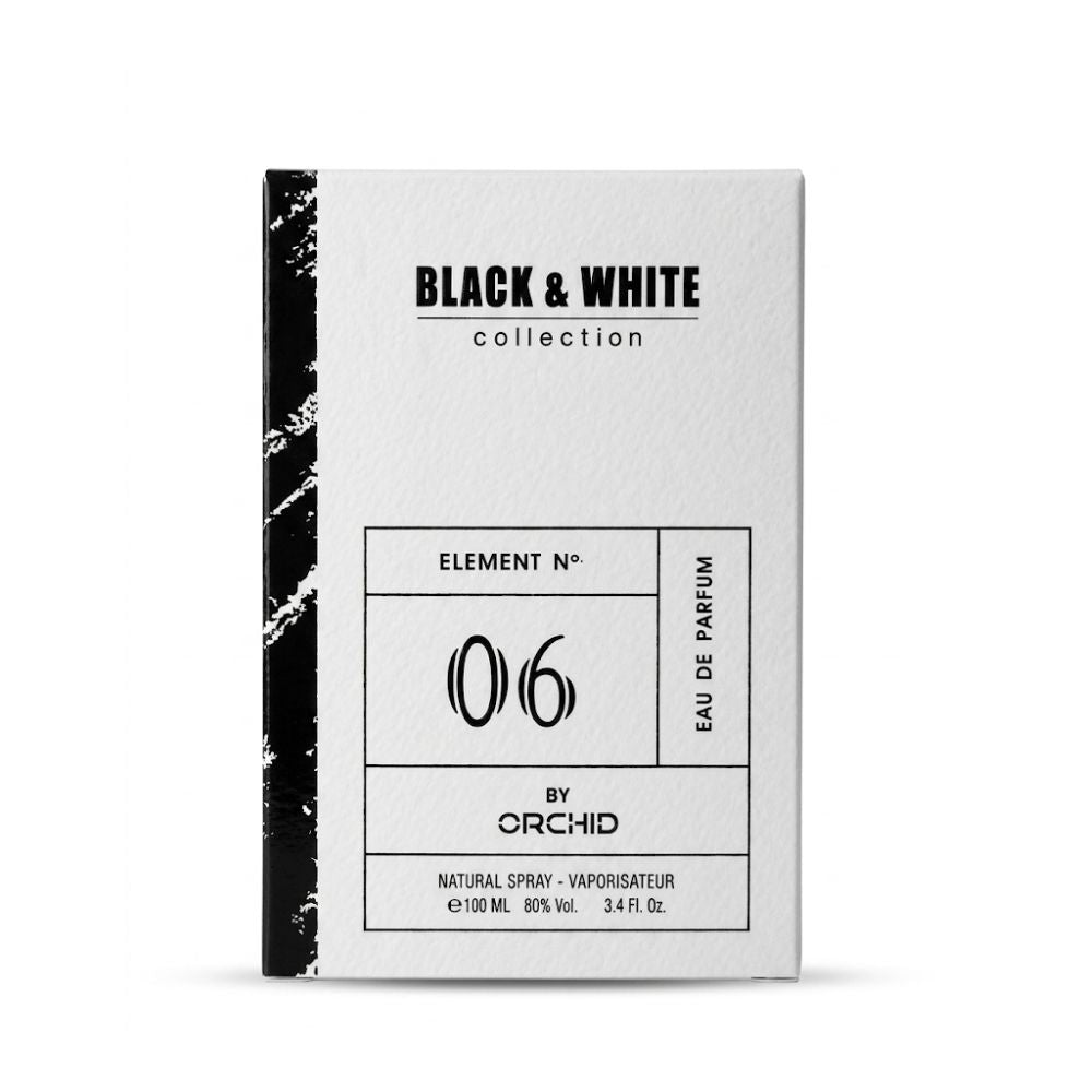 Orchid Black & White Collection Element No 06 Eau De Parfum 100ML unisex perfume packaging box