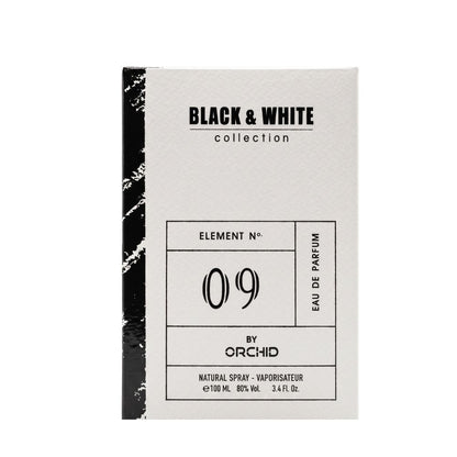 Orchid Black & White Collection Element No 09 Eau De Parfum 100ML unisex perfume bottle with packaging box