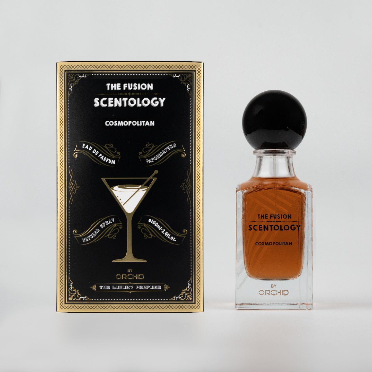 Orchid The Fusion Scentology Cosmopolitan Eau De Parfum 100ml Unisex Luxury Perfume Bottle