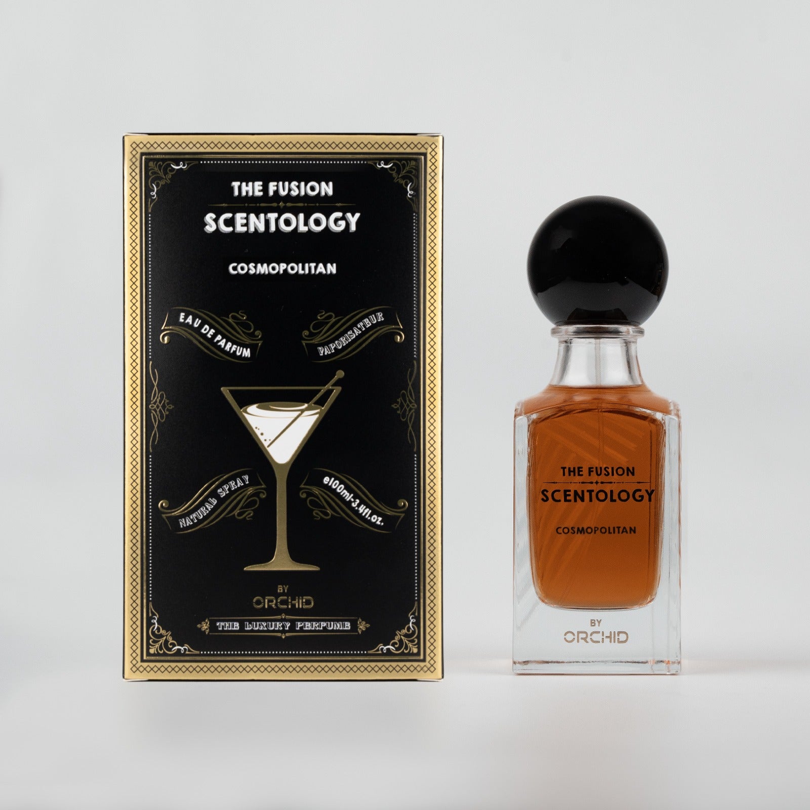 Orchid The Fusion Scentology Cosmopolitan Eau De Parfum 100ml Unisex Luxury Perfume Bottle