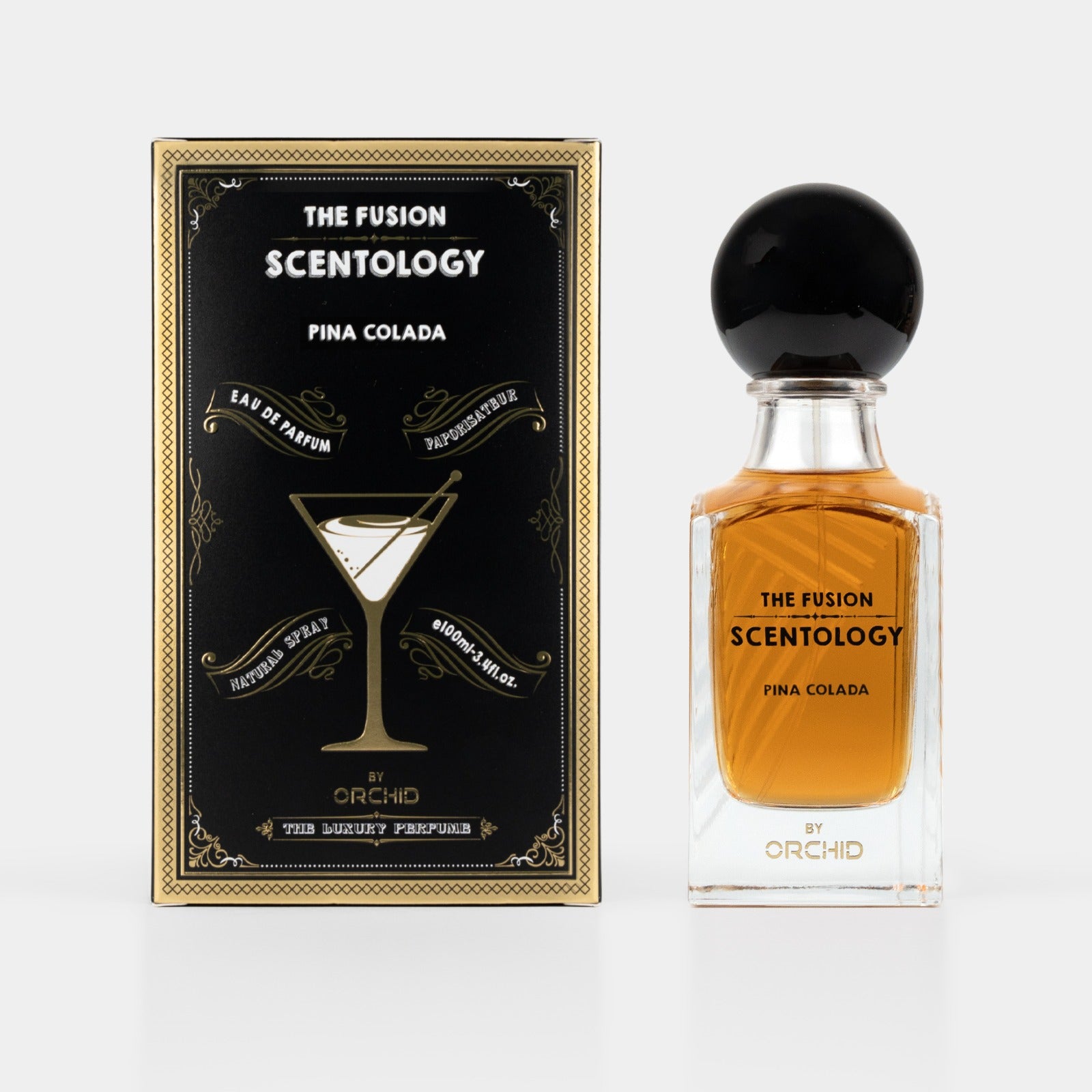 Orchid The Fusion Scentology Pina Colada Eau De Parfum 100ml Unisex Luxury Perfume Bottle