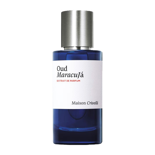 Bottle of Oud Maracujá Extrait De Parfum 100ml by Maison Crivelli – Exotic Woody & Fruity Fragrance