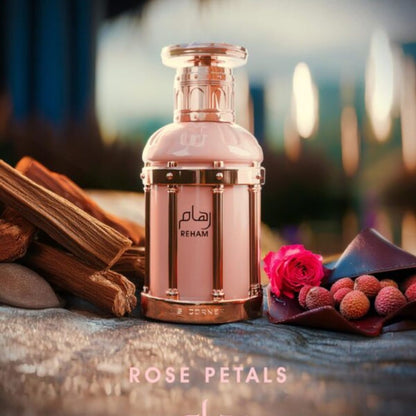 Paris Corner Reham Rose Petals Eau De Parfum 100ML unisex perfume bottle with notes