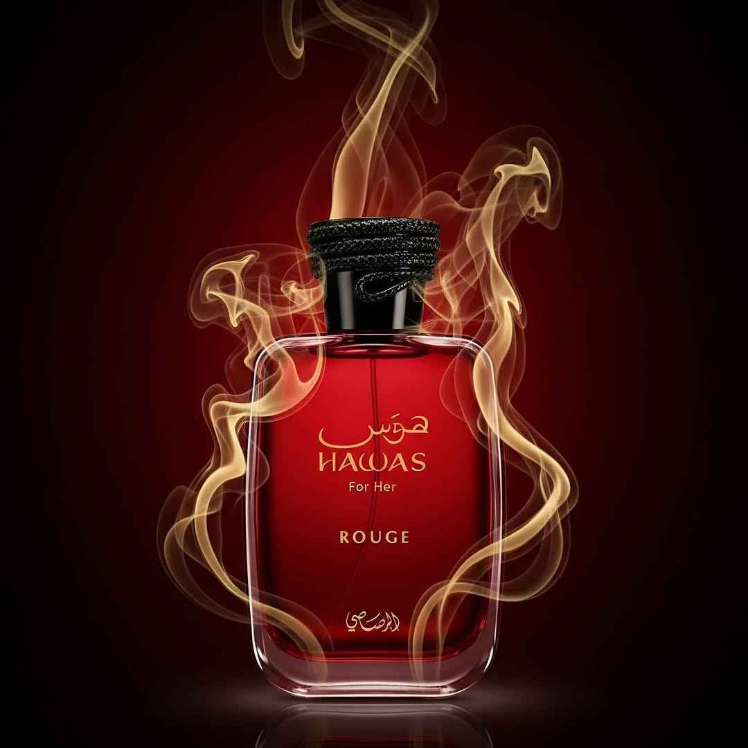 Rasasi Hawas Rouge For Her Eau De Parfum 100ML – Floral Fruity Amber Perfume for Women