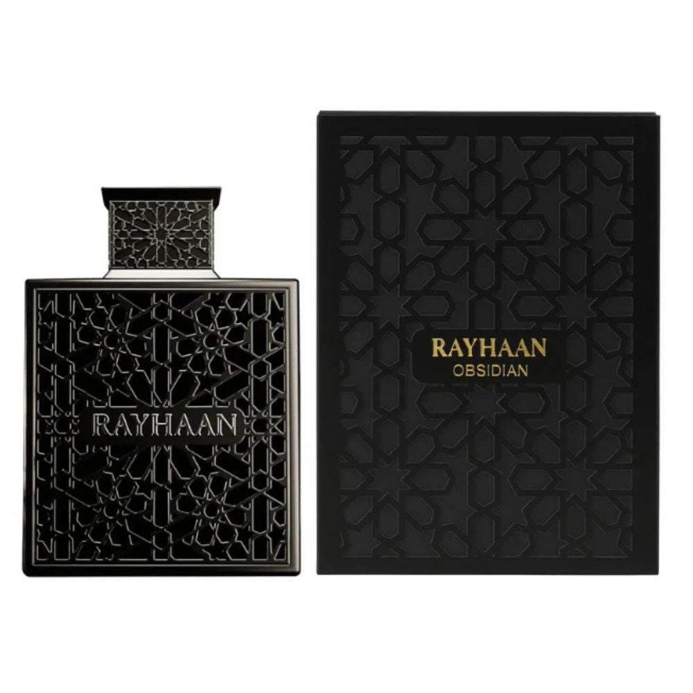 Rayhaan Obsidian For Him Eau De Parfum 100ML for Men perfume bottle with original packaging box